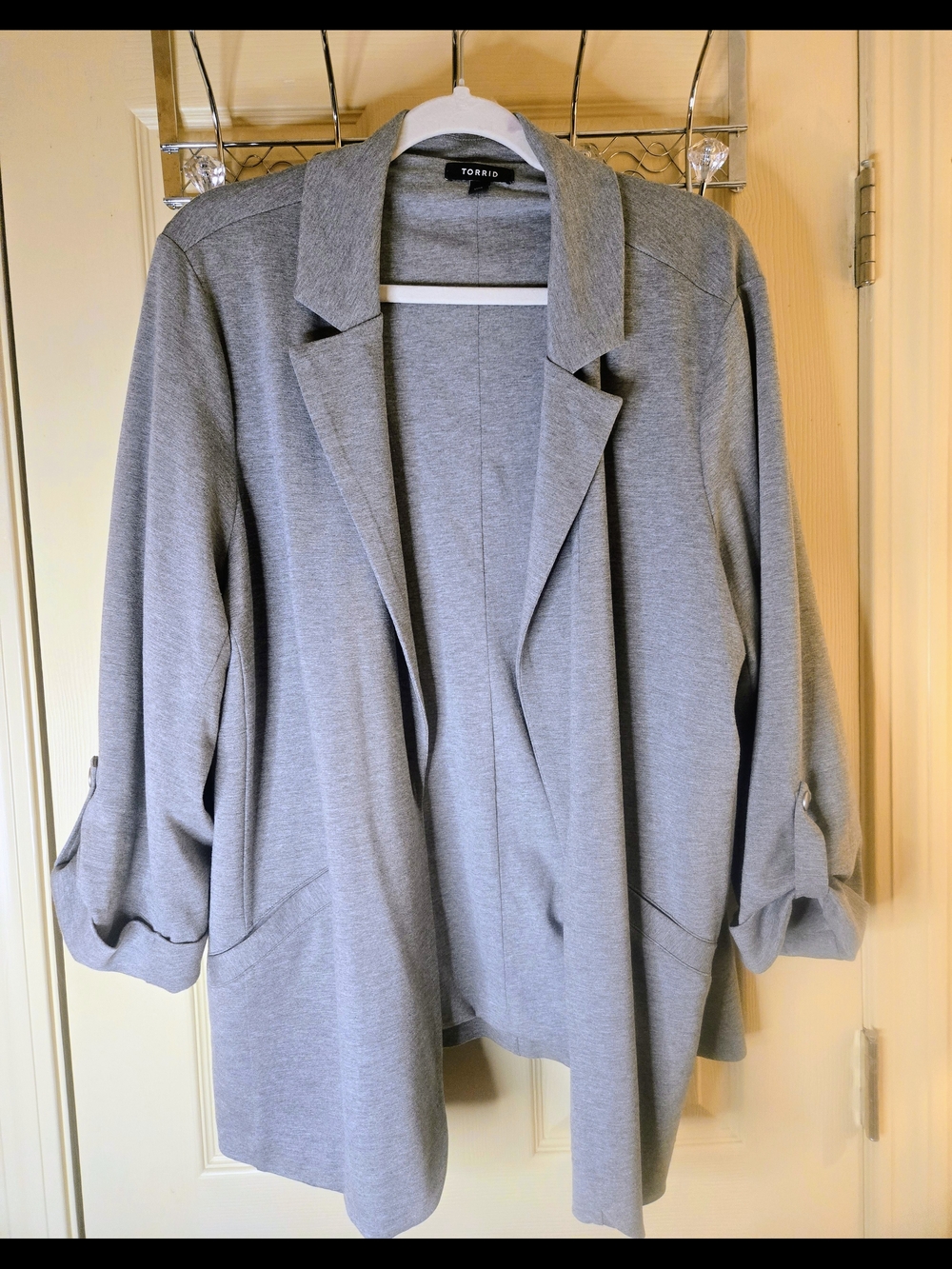 Torrid Light Gray Open Front Blazer